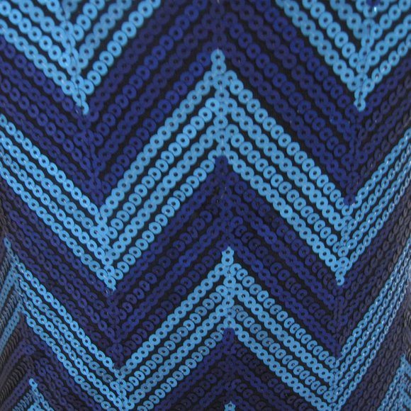 Sequin Party Dress sz S - M Aqua Blue Purple Stretch Mini - Picture 3 of 10